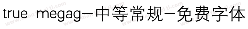 true megag-中等常规字体转换
